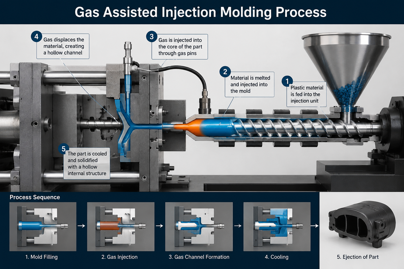 Applications of Gas Assisted Injection Molding
