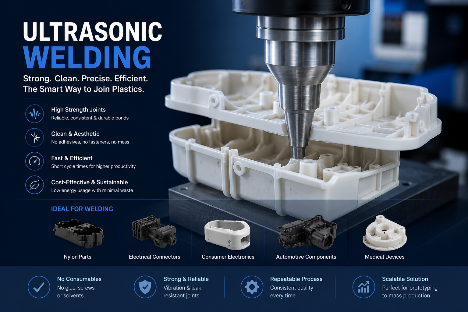 Ultrasonic Welding Services for Thermoplastic Components