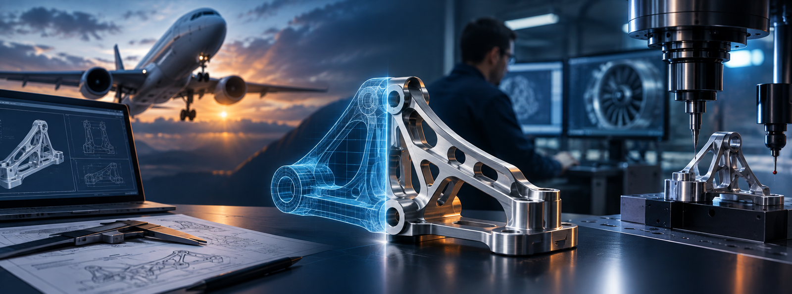 aerospace rapid prototyping and precision manufactured component