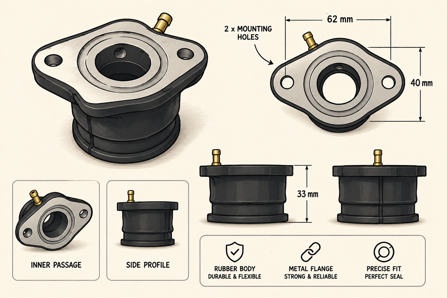 Motorcycle engine component reverse engineering sample
