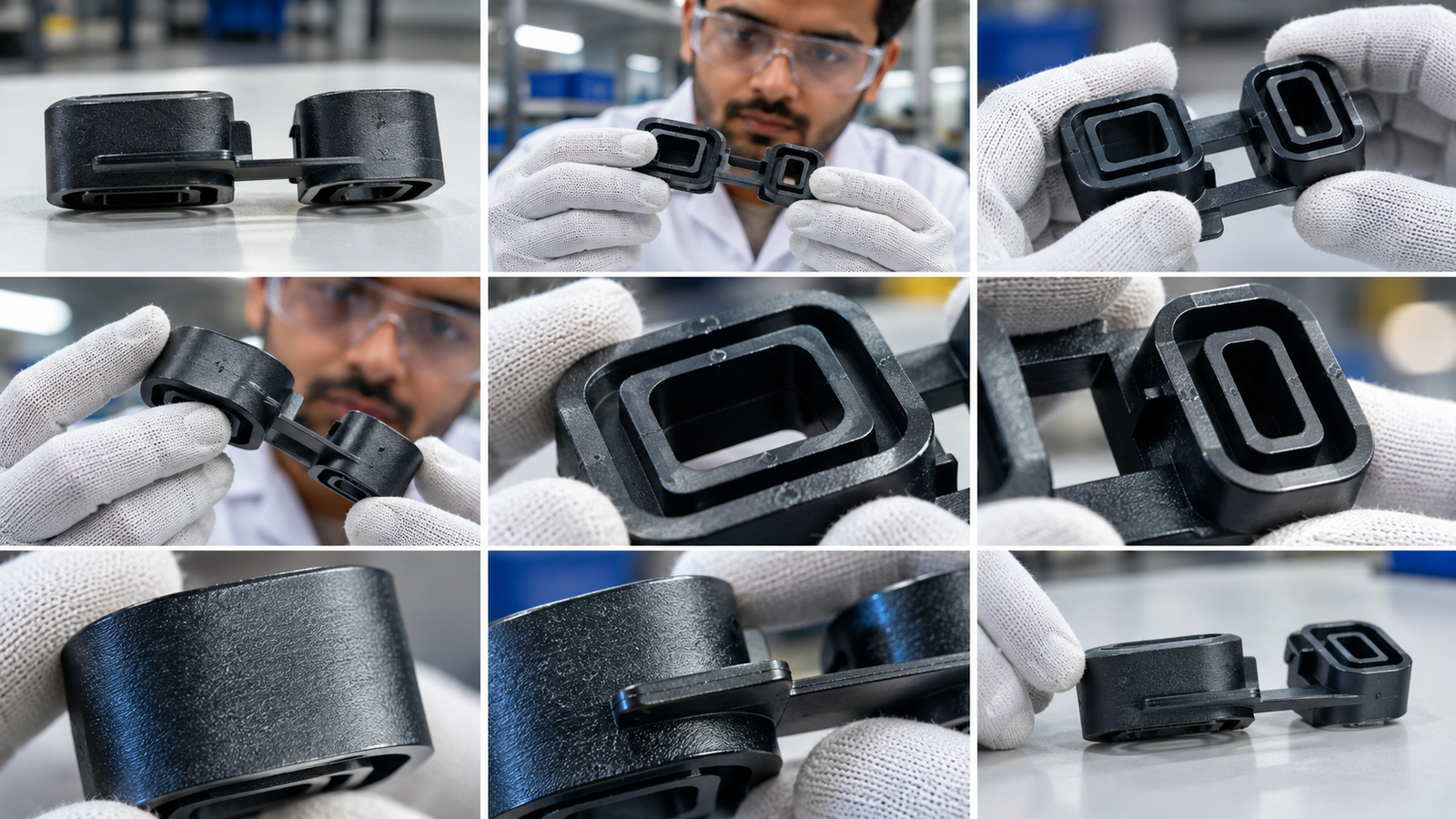 Nylon 66 Glass Fiber 35 percent injection molded component manufactured in India by Manufyn